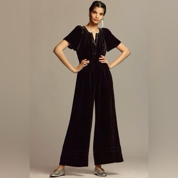 Anthropologie The Somerset Jumpsuit: Velvet Edition